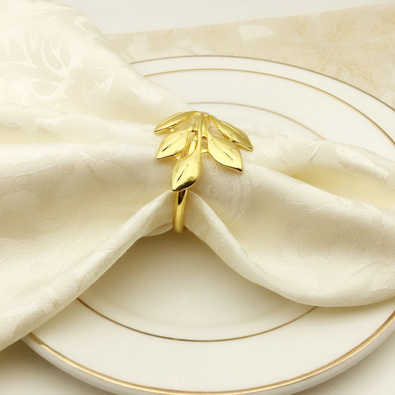 Gold Silver Christening Bangle Metal Napkin Holder