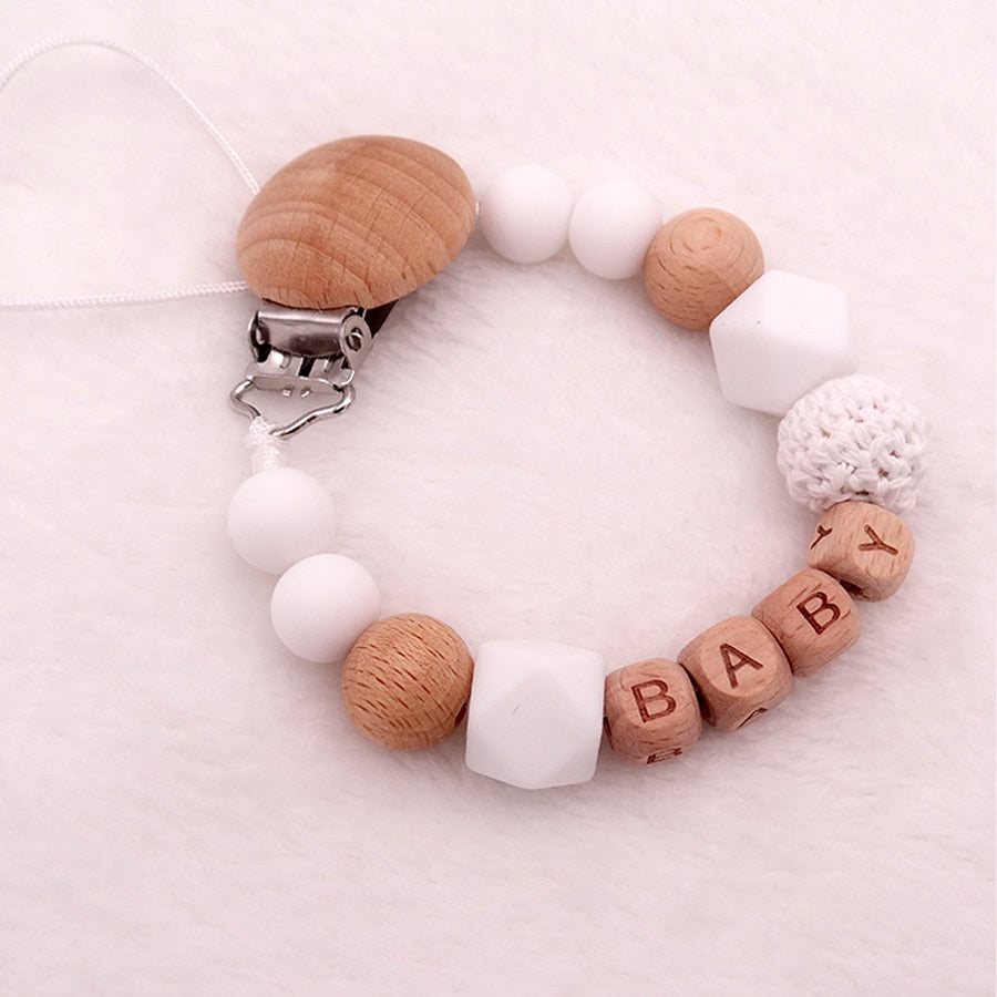 Handmade Free Personalized Name Silicone Wood