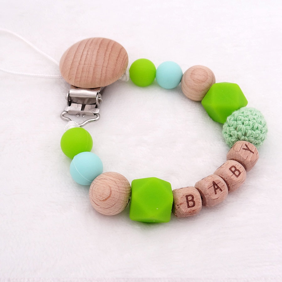 Handmade Free Personalized Name Silicone Wood