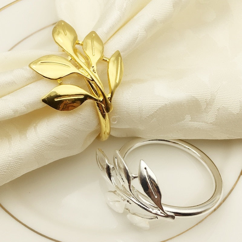 Gold Silver Christening Bangle Metal Napkin Holder