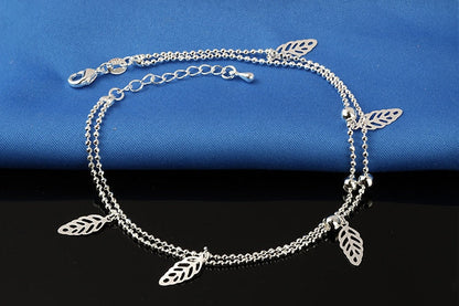 925 Sterling Silver Diamond-Studded Butterfly Bracelet